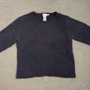 Black Ribbed Sweater